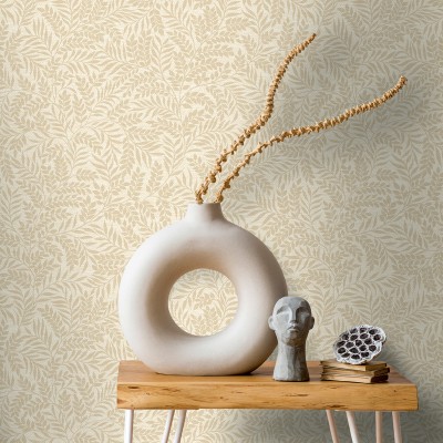 Papel pintado HOJAS DE LAUREL BEIGE 2