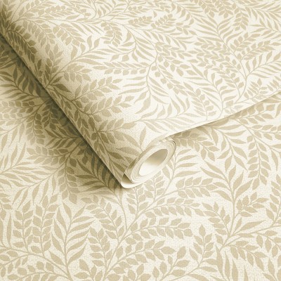 Papel de parede FOLHAS DE LOURO BEGE