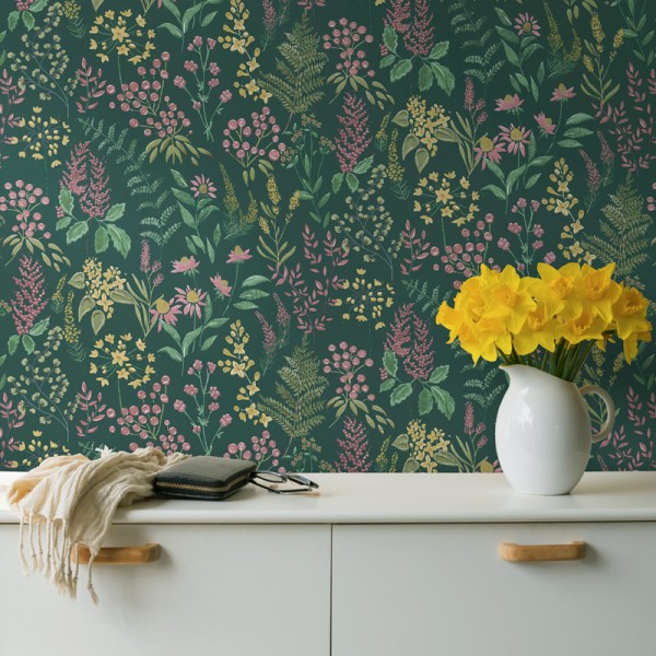 Papel de parede PLANTAS BOTÂNICAS MULTI CORES