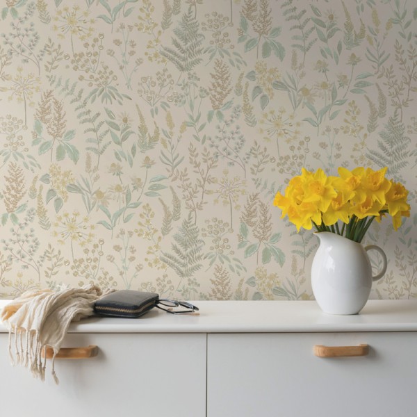 Papel pintado PLANTAS BOTÁNICAS BEIGE