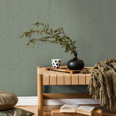 Papel pintado ARPILLERA VERDE OSCURO 2