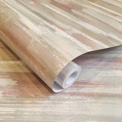Papel de parede ACUARELA PINCELADAS ROSA BEGE
