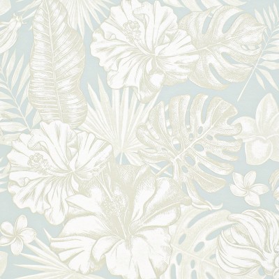 Papel de parede FOLHAS TROPICAIS VINTAGE