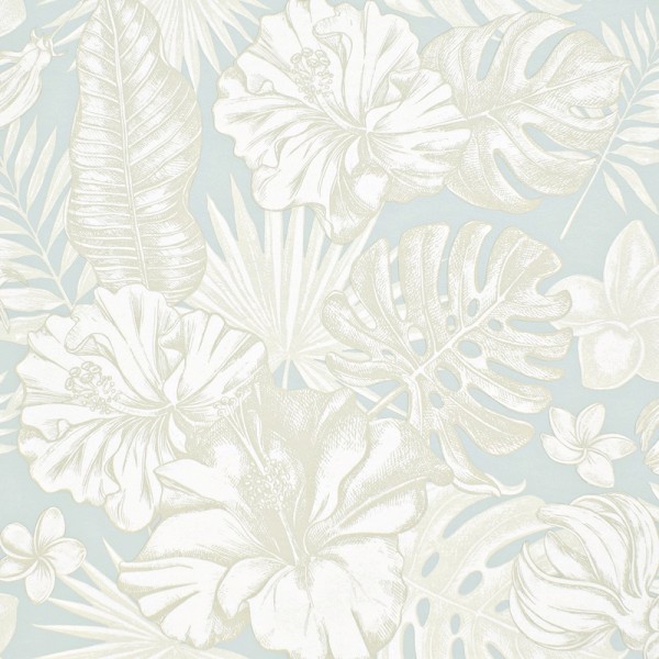 Papel de parede FOLHAS TROPICAIS VINTAGE