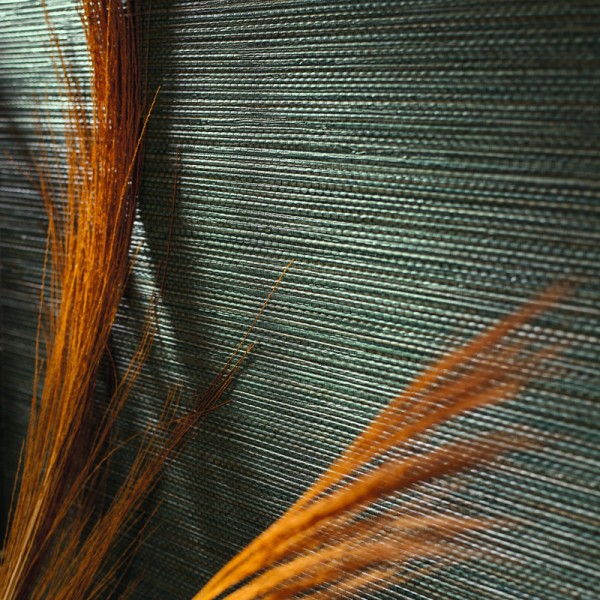 Papel de parede IMITAÇÃO PALHA JAPONESA VERDE ESCURO