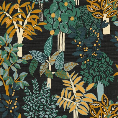 Papel pintado JARDINES DE PERADENIYA TURQUESA