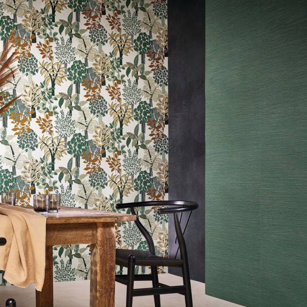 Papel pintado JARDINES DE PERADENIYA VERDE