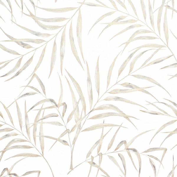 Papel de parede FOLHAS TROPICAIS BEGE