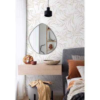 Papel de parede FOLHAS TROPICAIS BEGE