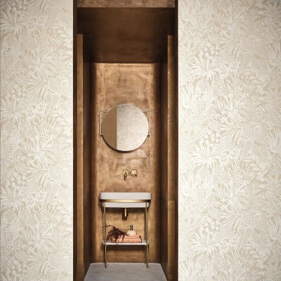 Papel pintado NATURALEZA ARTESANAL BEIGE Y GRIS