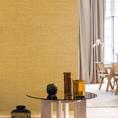 Papel pintado TEXTURA FIBRA NATURAL AMARILLA 2