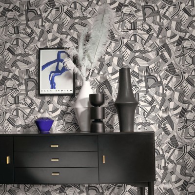 Papel de parede MÚSICA DOS ANOS 20 PRATEADO E PRETO TWNT_8869_91_91 Papel de parede MÚSICA DOS ANOS 20 PRATEADO E PRETO TWNT_8869_91_91