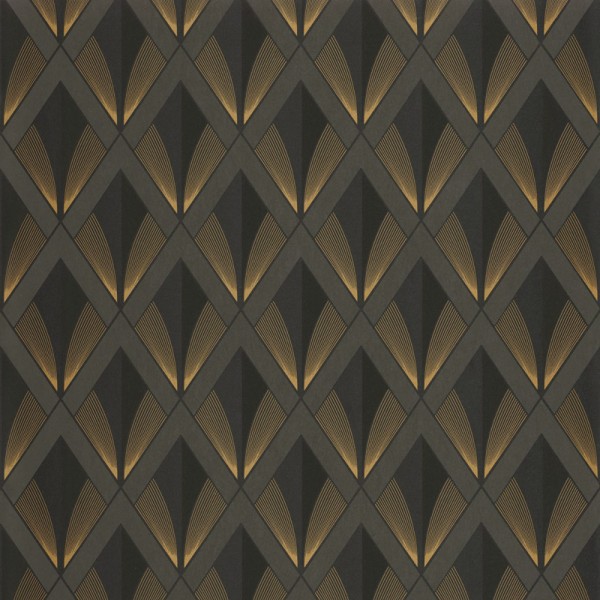 Papel de parede CHRYSLER ART DECO PRETO DOURADO TWNT_8867_95_05