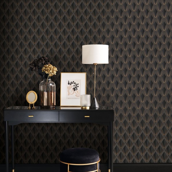 Papel de parede CHRYSLER ART DECO PRETO DOURADO TWNT_8867_95_05 Papel de parede CHRYSLER ART DECO PRETO DOURADO TWNT_8867_95_05