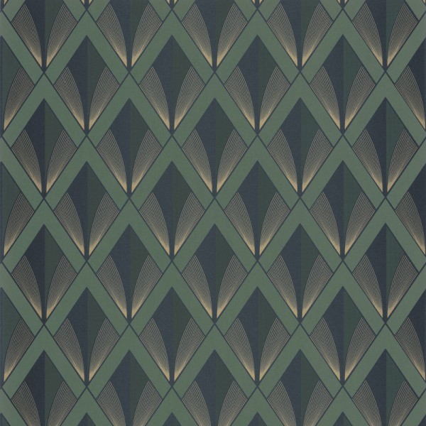 Papel de parede CHRYSLER ART DECO VERDE DOURADO TWNT_8867_74_74