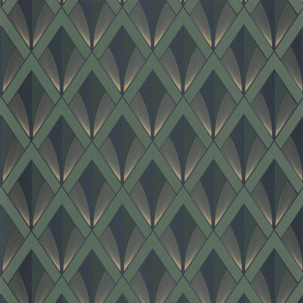 Papel de parede CHRYSLER ART DECO VERDE DOURADO TWNT_8867_74_74