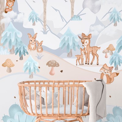 Mural Infantil Bosc Blau VCBA-087 Mural Infantil Bosc Blau VCBA-087