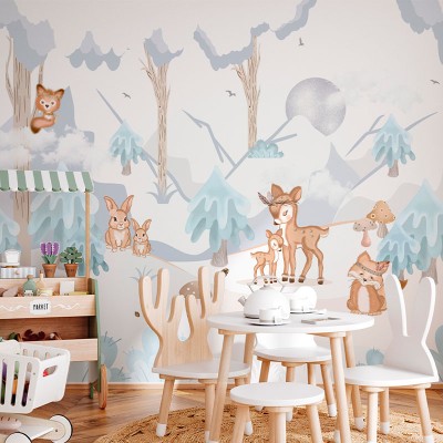 Mural infantil Bosque Azul VCBA-087 2