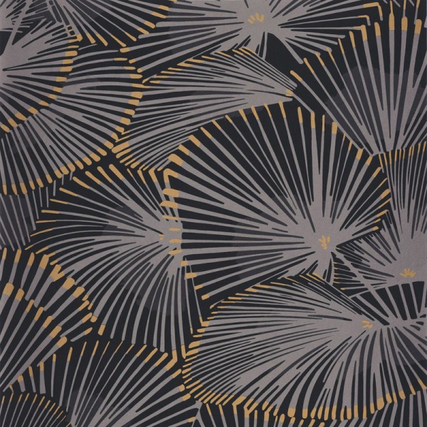 Papel pintado ABANICOS METALIZADO DORADO Y PLATEADO TWNT_8864_95_09