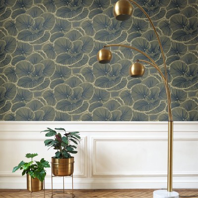 Papel de parede LEQUES VERDES E AZUL METÁLICO TWNT_8864_74_24 Papel de parede LEQUES VERDES E AZUL METÁLICO TWNT_8864_74_24