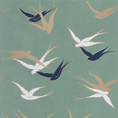 Papel pintado GOLONDRINAS VERDE SALVIA TWNT_8863_73_53 Papel pintado GOLONDRINAS VERDE SALVIA TWNT_8863_73_53