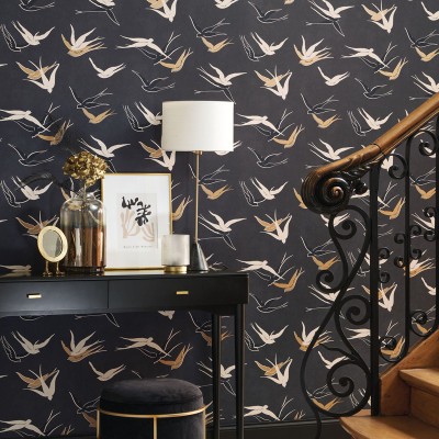 Papel de parede ANDORINHAS PRETO TWNT_8863_95_95