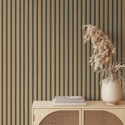 Papel pintado LISTONES DE MADERA NATURAL