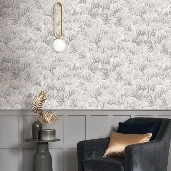 Papel de parede FOLHAS DE PALMEIRA PRATA TWNT_8865_15_65