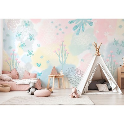 Mural Infantil Abstracto Trazos VCAT-090 2