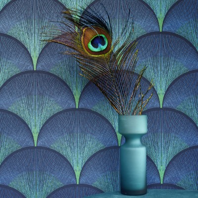 Papel pintado ESCAMAS AZUL Y VERDE TWNT_8866_65_66 2