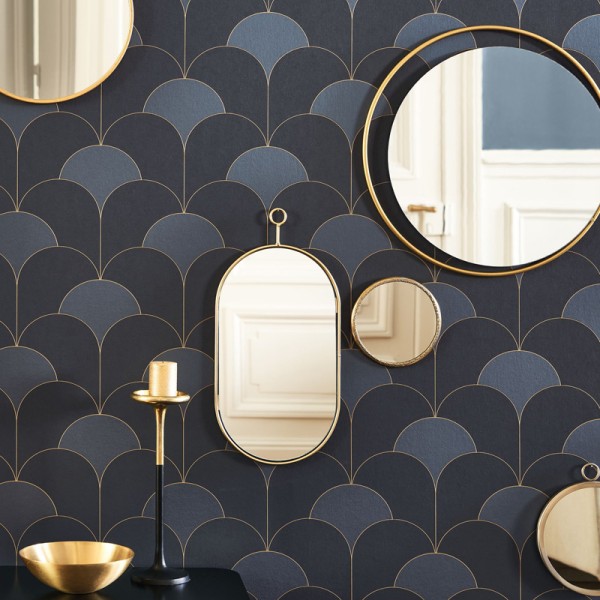 Papel de parede ARCOS ART DÉCO AZUL ESCURO TWNT_8868_64_06