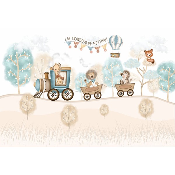 Mural Infantil Expreso de Amor Personalizable VCEA-093