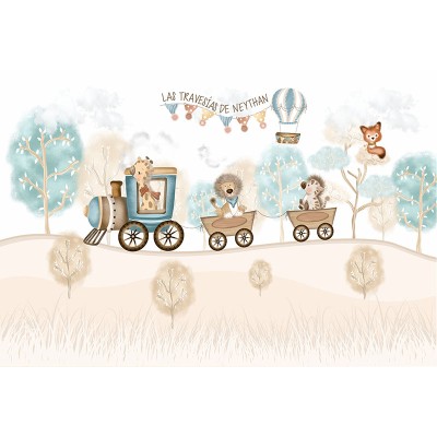 Mural Infantil Expreso de Amor personalizável VCEA-093 Mural Infantil Expreso de Amor personalizável VCEA-093