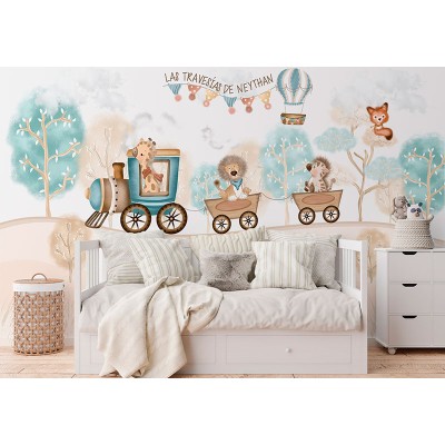 Mural Infantil Expreso de Amor personalizável VCEA-093 2