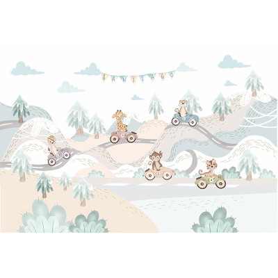 Mural Infantil Trilha de Aventuras personalizável VCCA-091 Mural Infantil Trilha de Aventuras personalizável VCCA-091