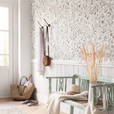 Papel pintado JARDÍN FLORAL NEGRO Y DORADO MLGT_10300_02_15 Papel pintado JARDÍN FLORAL NEGRO Y DORADO MLGT_10300_02_15