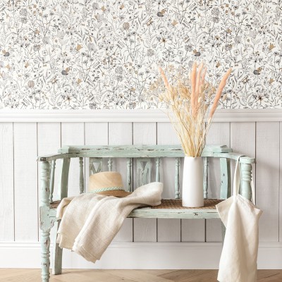 Paper pintat JARDÍ FLORAL NEGRE I DAURAT MLGT_10300_02_15