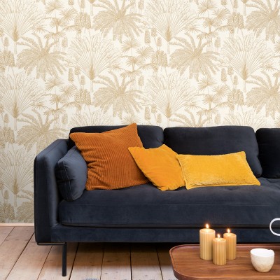 Papel de parede TROPICAL DOURADO PALMEIRAS MLGT_10433_02_33