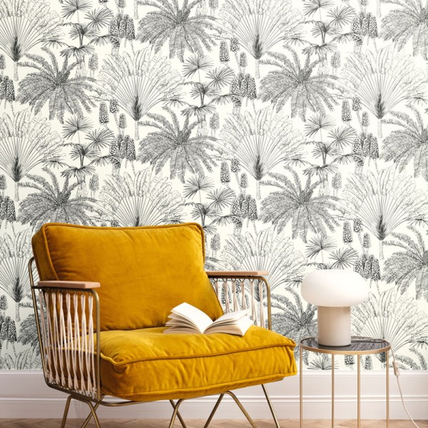 Papel pintado TROPICAL NEGRO PALMERAS MLGT_10433_09_56 Papel pintado TROPICAL NEGRO PALMERAS MLGT_10433_09_56