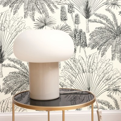 Papel pintado TROPICAL NEGRO PALMERAS MLGT_10433_09_56 2