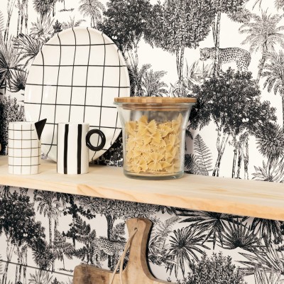 Papel de parede FLORESTA TROPICAL COM ANIMAIS MLGT_10428_09_74