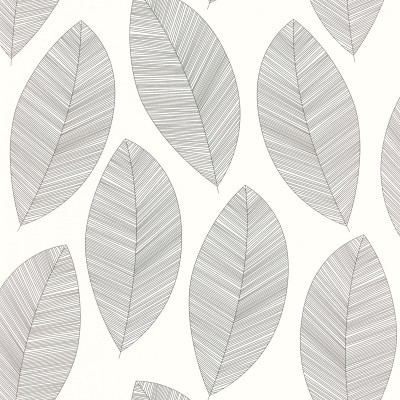 Papel de parede FOLHAS GRÁFICAS PRETAS MLGT_10431_09_27