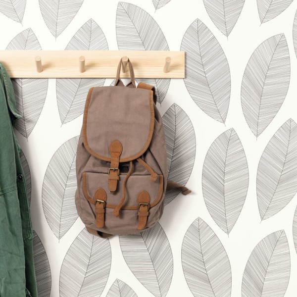 Papel de parede FOLHAS GRÁFICAS PRETAS MLGT_10431_09_27