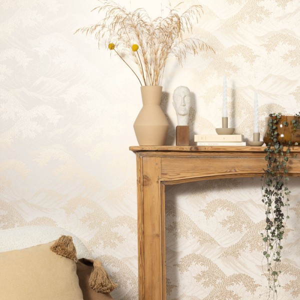 Papel pintado OLAS DEL MAR DORADAS MLGT_10436_02_62