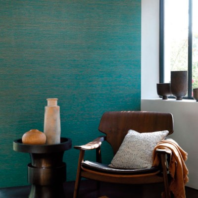 Paper pintat TEXTURA VEGETAL TURQUESA FOSC 2