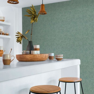 Papel pintado TELA DE SACO TURQUESA