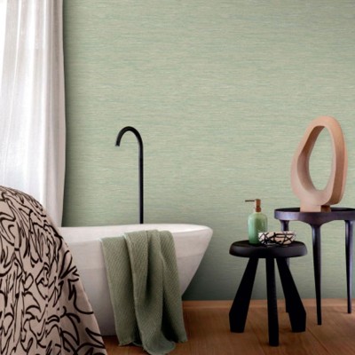 Papel de parede TEXTURA ORIENTAL VERDE-ÁGUA 2