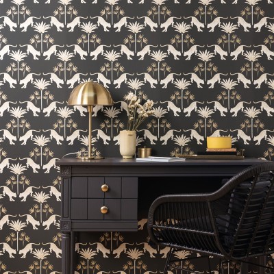 Paper pintat JAGUARS NEGRE I DAURAT MLGT_10427_92_37 Paper pintat JAGUARS NEGRE I DAURAT MLGT_10427_92_37