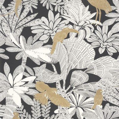 Papel pintado RIVIERA TROPICAL BLANCO Y NEGRO MLGT_10426_92_43 Papel pintado RIVIERA TROPICAL BLANCO Y NEGRO MLGT_10426_92_43