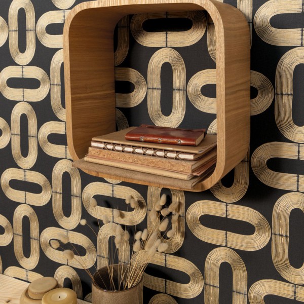 Papel de parede MODERNO PRETO E DOURADO MLGT_10423_92_19 Papel de parede MODERNO PRETO E DOURADO MLGT_10423_92_19